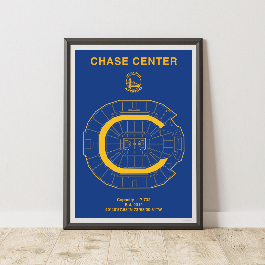 Golden State Warriors Chase Center Stadium Poster