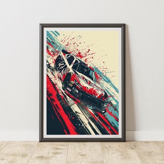 High Speed Race Sports Car Poster