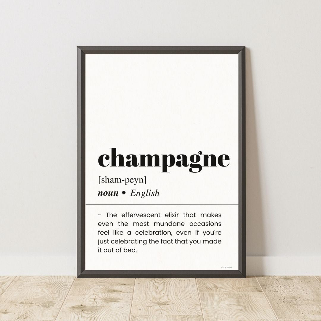 Champagne Definition Poster