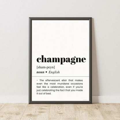 Champagne Definition Poster