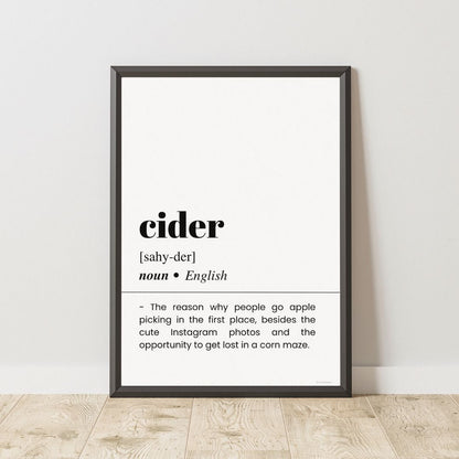 Cider Definition Poster
