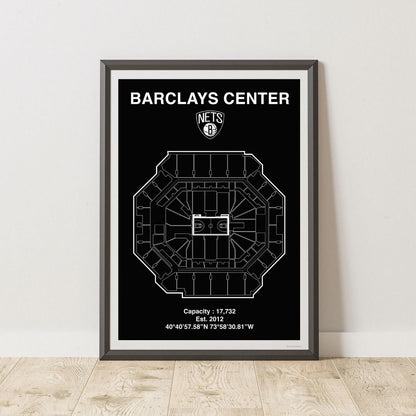 Brooklyn Nets Barclays Center Stadium Poster