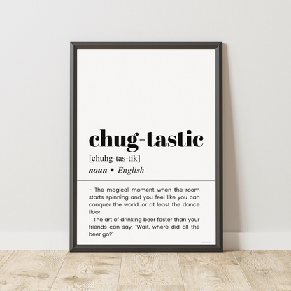 Chug-tastic Definition Poster