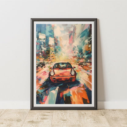 Classic Porsche Sports Car Poster