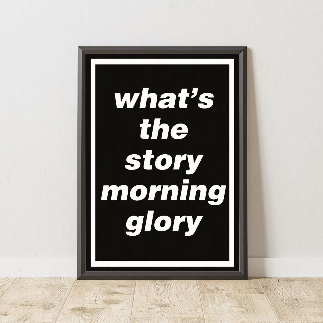 Oasis Lyric Poster - What's The Story Morning Glory