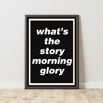 Oasis Lyric Poster - What's The Story Morning Glory