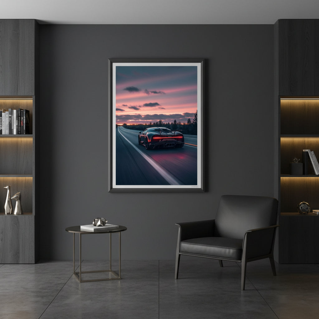 Bugatti Chiron Sports Car Poster