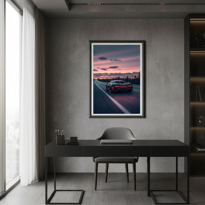 Bugatti Chiron Sports Car Poster