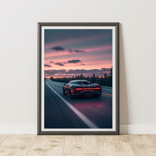 Bugatti Chiron Sports Car Poster