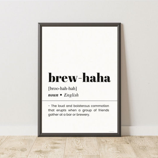 Brew-haha Definition Poster