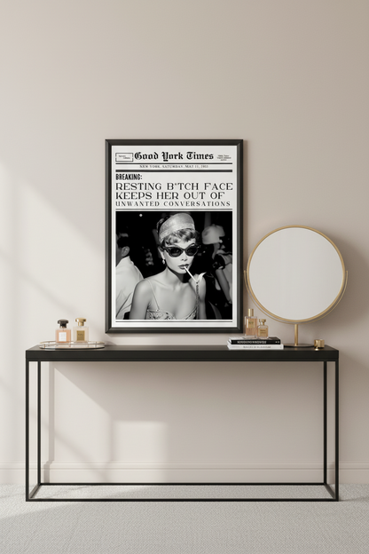 Feminist Humour Newspaper Print