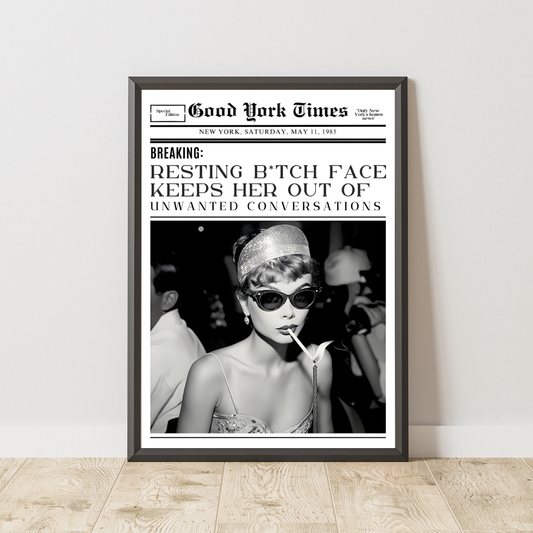 Feminist Humour Newspaper Print