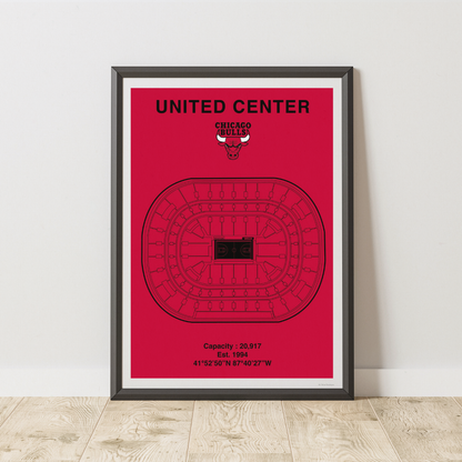 Chicago Bulls - United Center Baskell Poster