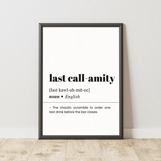 Last Call-amity Definition Poster