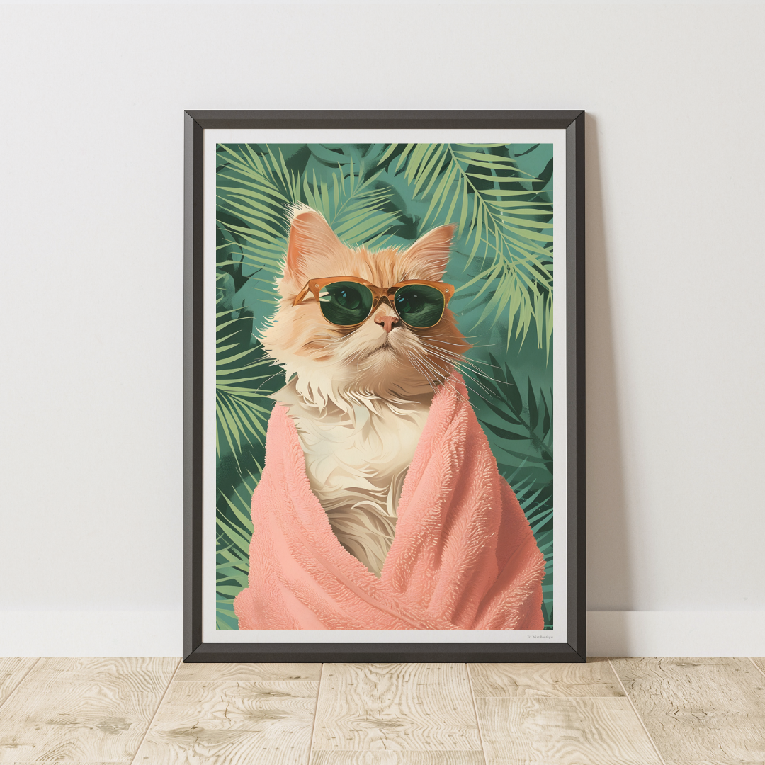 Cute Cat Preppy Print