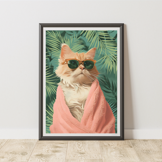Cute Cat Preppy Print