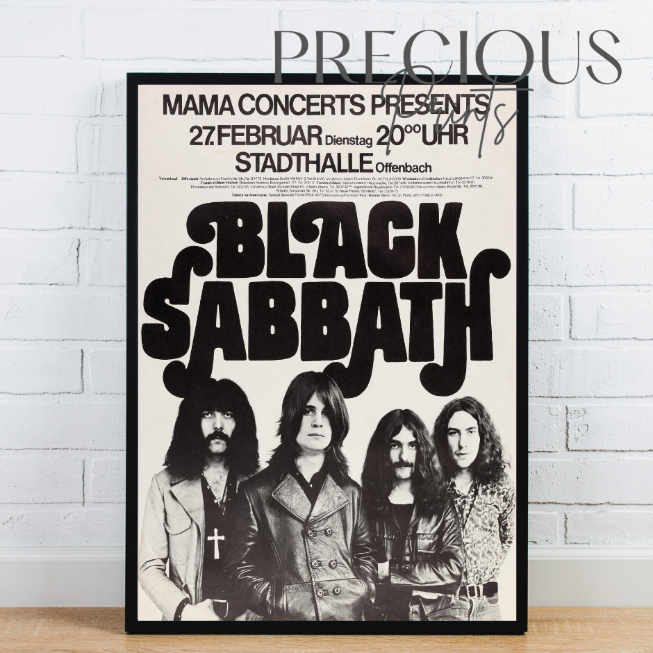 Black Sabbath Concert Flyer Poster / Stadthalle Offenbach