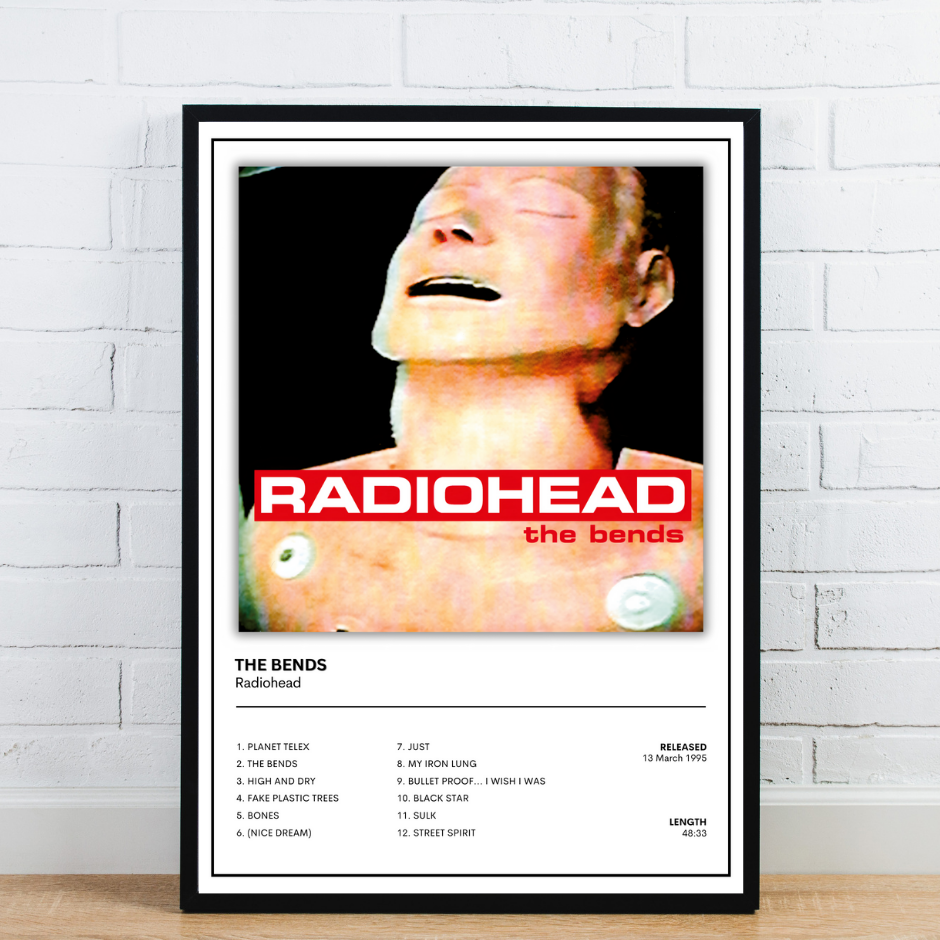 Radiohead Album Cover Poster / The Bends / Music Poster