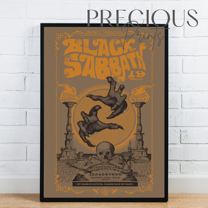 Black Sabbath Concert Flyer Poster / Santiago Chile 2016