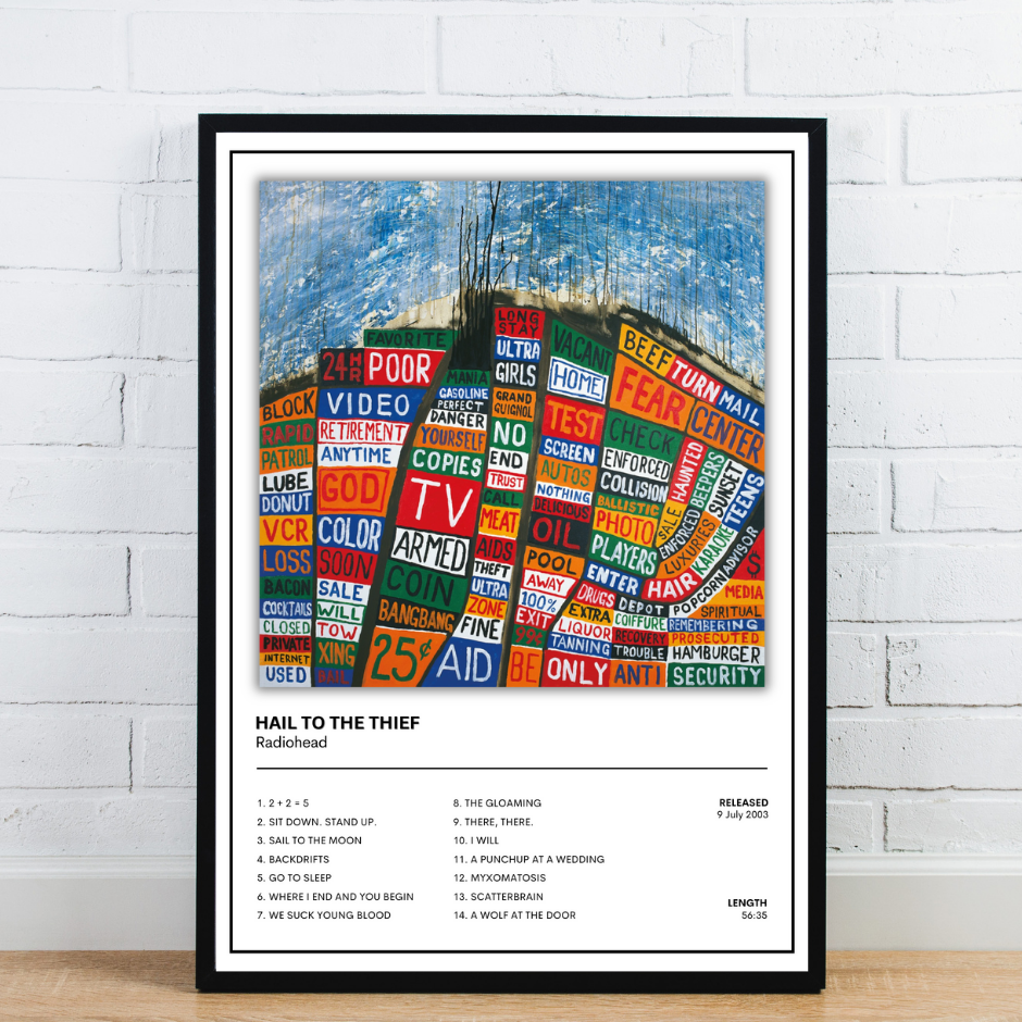 Radiohead Album Cover Poster / Hail to the Thief / Music Poster