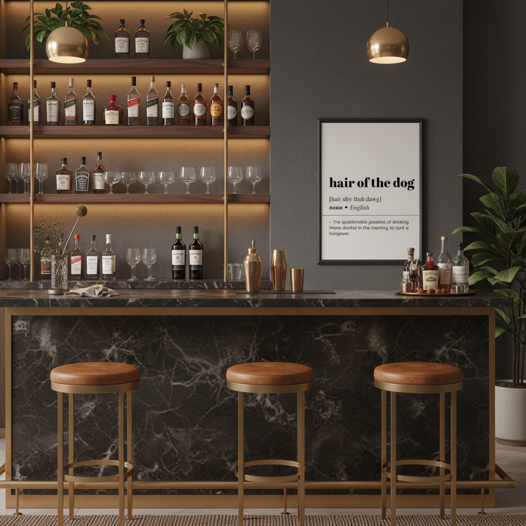 Hair of the dog Word Definition Poster