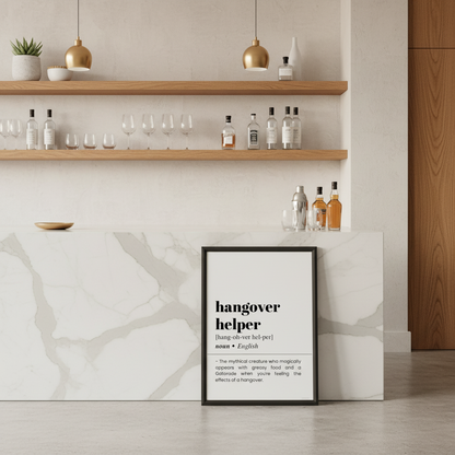 Hang over helper Definition Poster