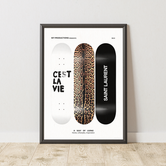 Leopard Skateboard Print
