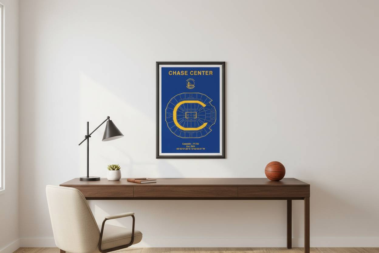 Golden State Warriors Chase Center Stadium Poster