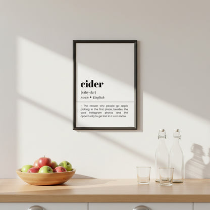 Cider Definition Poster