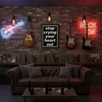 Oasis Lyric Poster - Stop Crying Your Heart Out