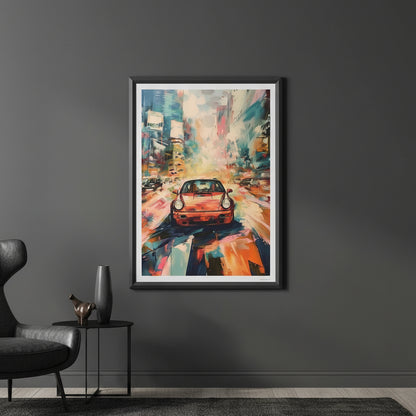 Classic Porsche Sports Car Poster