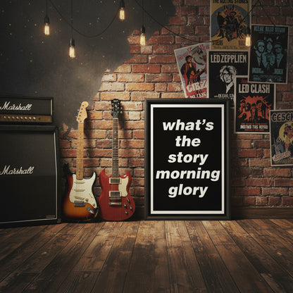 Oasis Lyric Poster - What's The Story Morning Glory