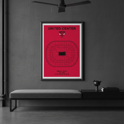 Chicago Bulls - United Center Baskell Poster