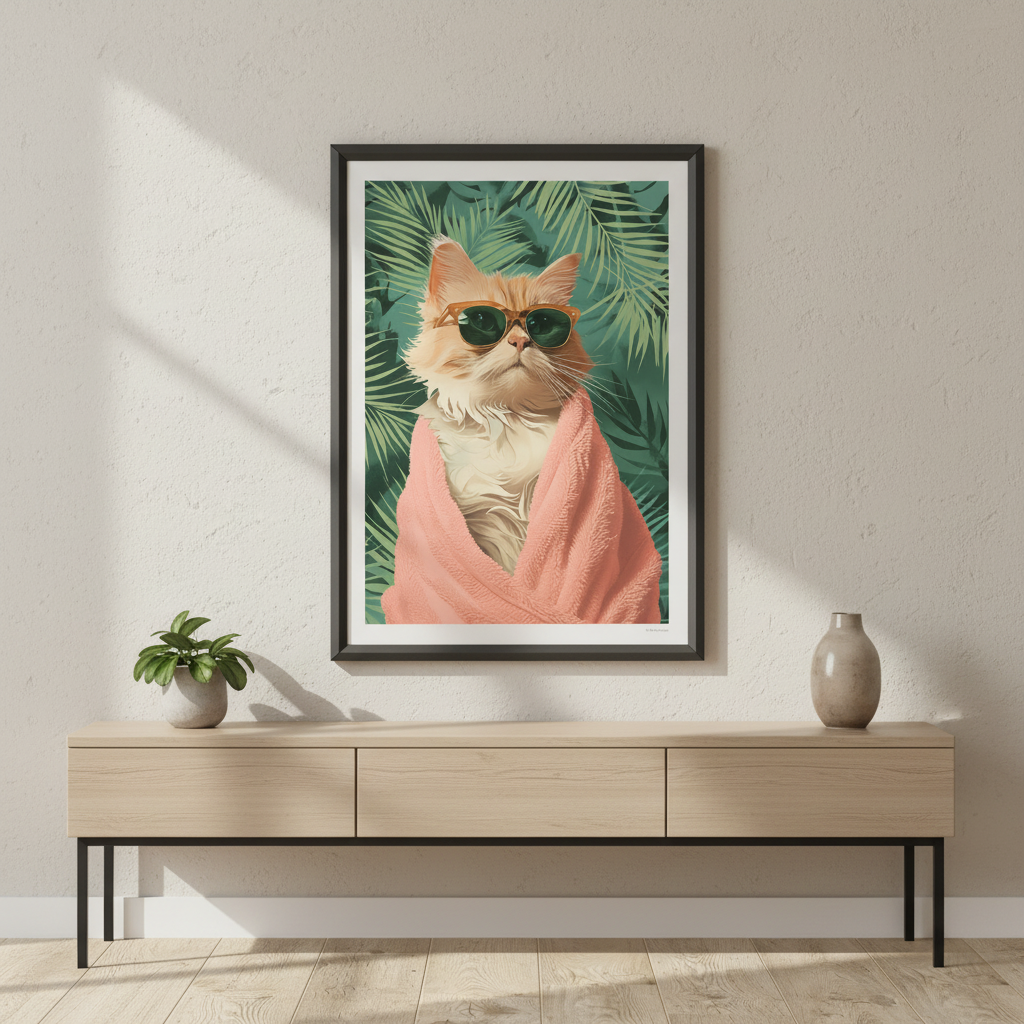 Cute Cat Preppy Print