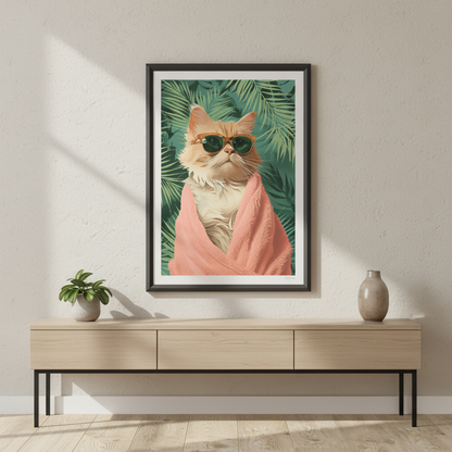 Cute Cat Preppy Print