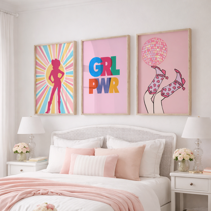 Set of 3 Cowgirl Preppy Posters