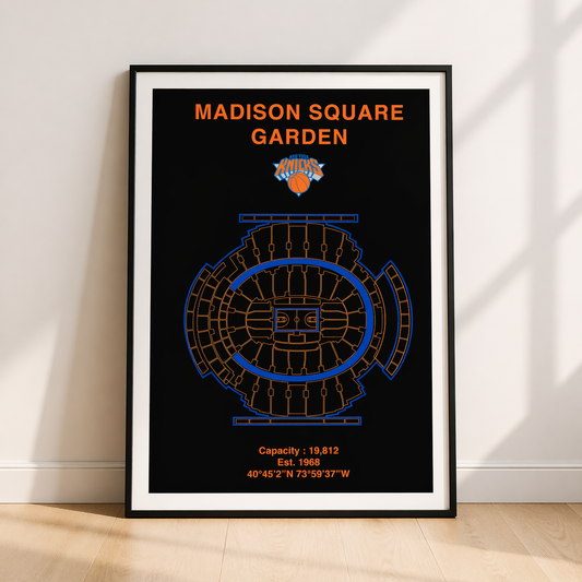 New York Knicks Basketball Stadium Poster