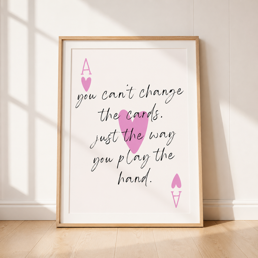 Preppy Positive Ace of Hearts Print