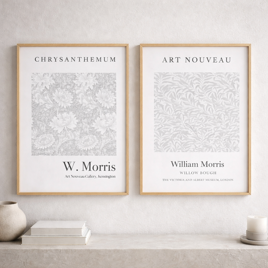 Set of 2 Grey William Morris Prints