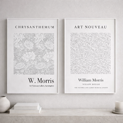 Set of 2 Grey William Morris Prints