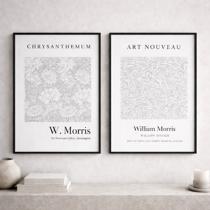 Set of 2 Grey William Morris Prints
