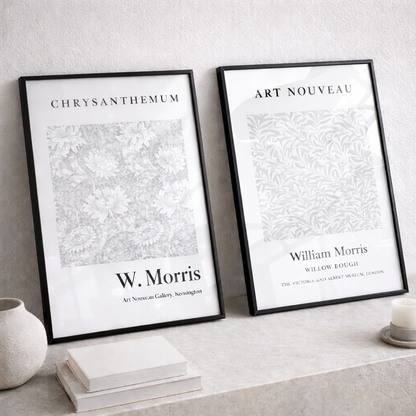 Set of 2 Grey William Morris Prints