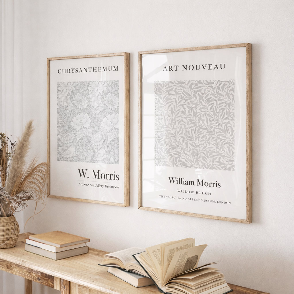 Set of 2 Grey William Morris Prints
