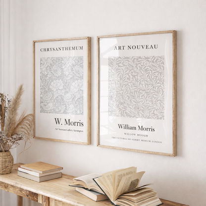 Set of 2 Grey William Morris Prints