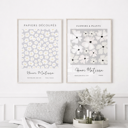 Set of 2 Grey Matisse Prints