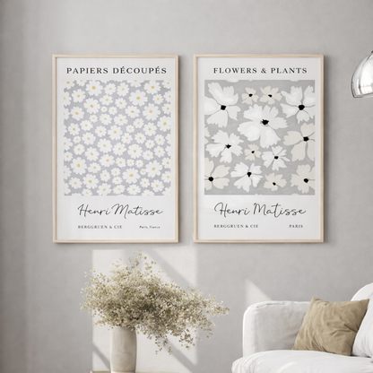 Set of 2 Grey Matisse Prints