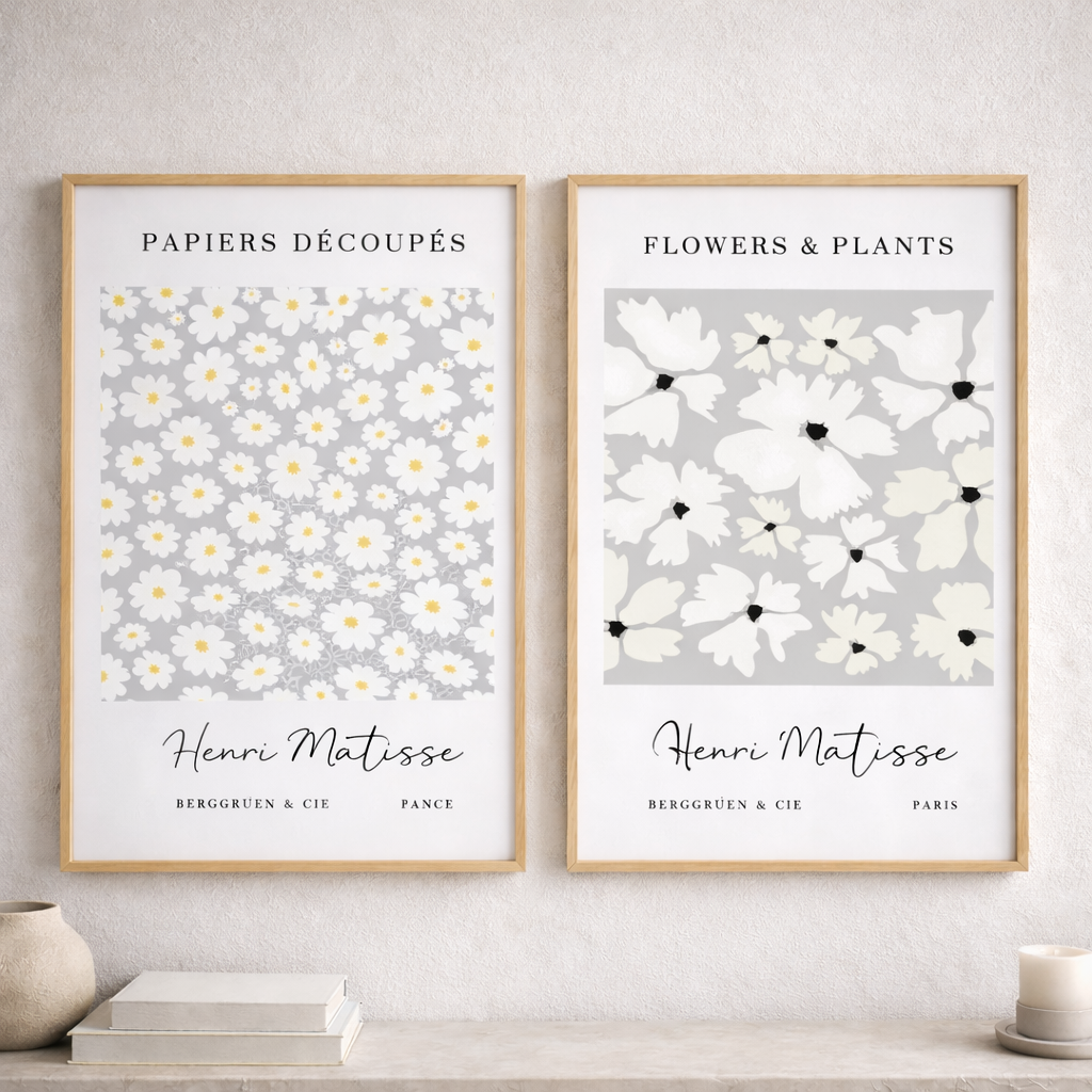 Set of 2 Grey Matisse Prints