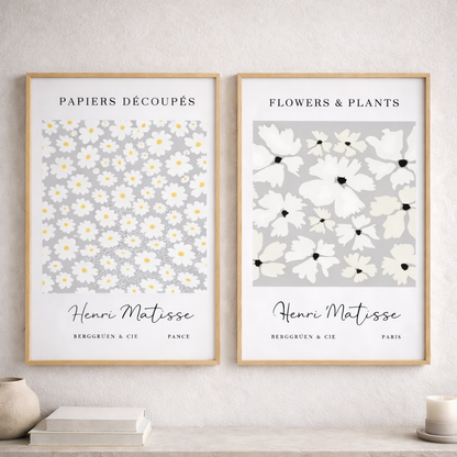 Set of 2 Grey Matisse Prints