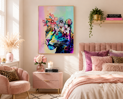 Colourful Leopard Wall Art