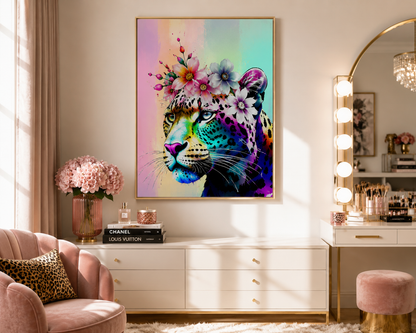 Colourful Leopard Wall Art